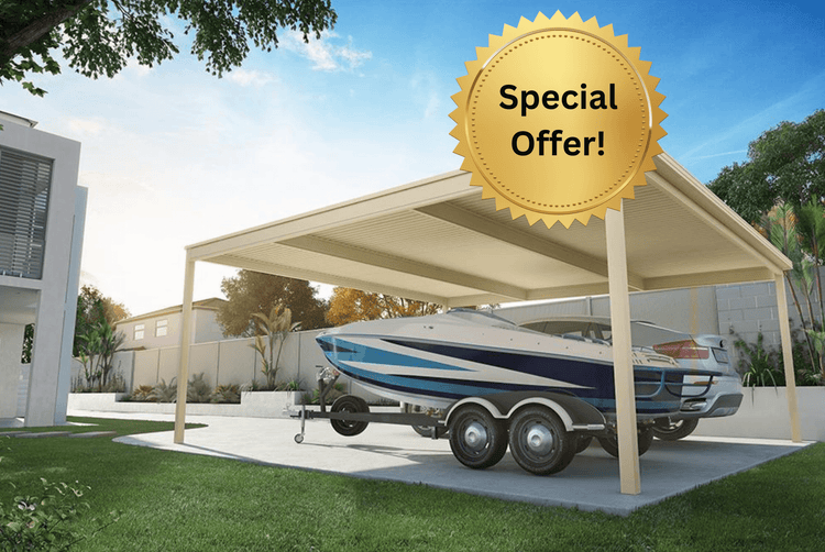 Affordable DIY Patio & Carport Kits with zinc finish, non-cyclonic rated for Australian homes