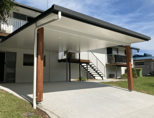 DIY Insulated Trimdek Patio Kits to Masonry Wall Attached