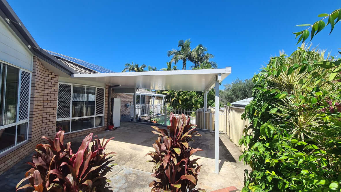 DIY Kit: V-Line Single Skin Patio/Carport Attached To Timber Fascia 3 x 2.6m