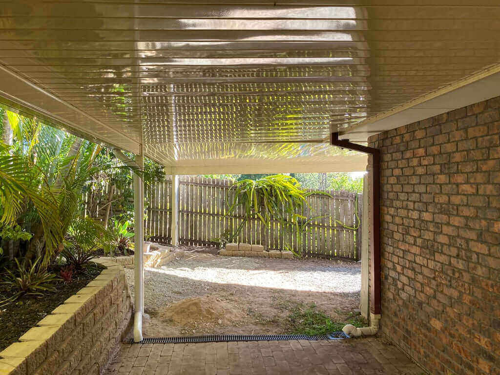 DIY Kit: V-Line Single Skin Patio/Carport Attached To Timber Fascia 15 x 2.5m