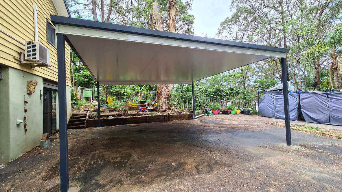 DIY Kit: Insulated Patio/Carport Free Standing 7 x 5.2m with posts into footings