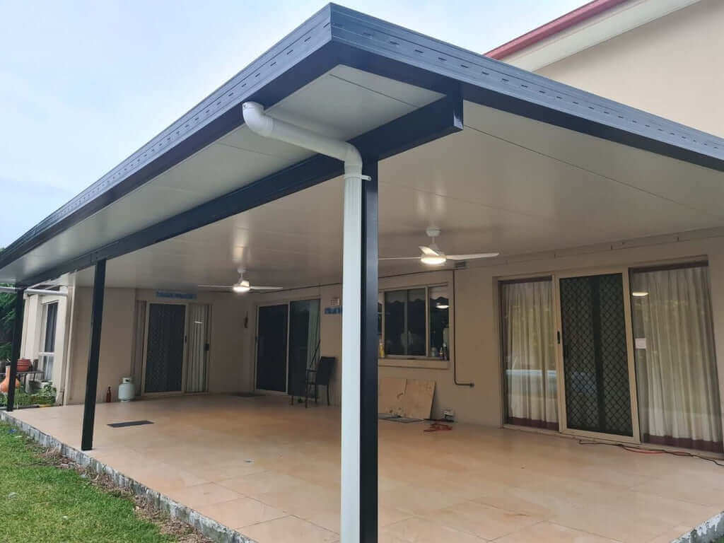 50mm Insulated Patio Carport Attach Timber Fascia 8 x 3.1m
