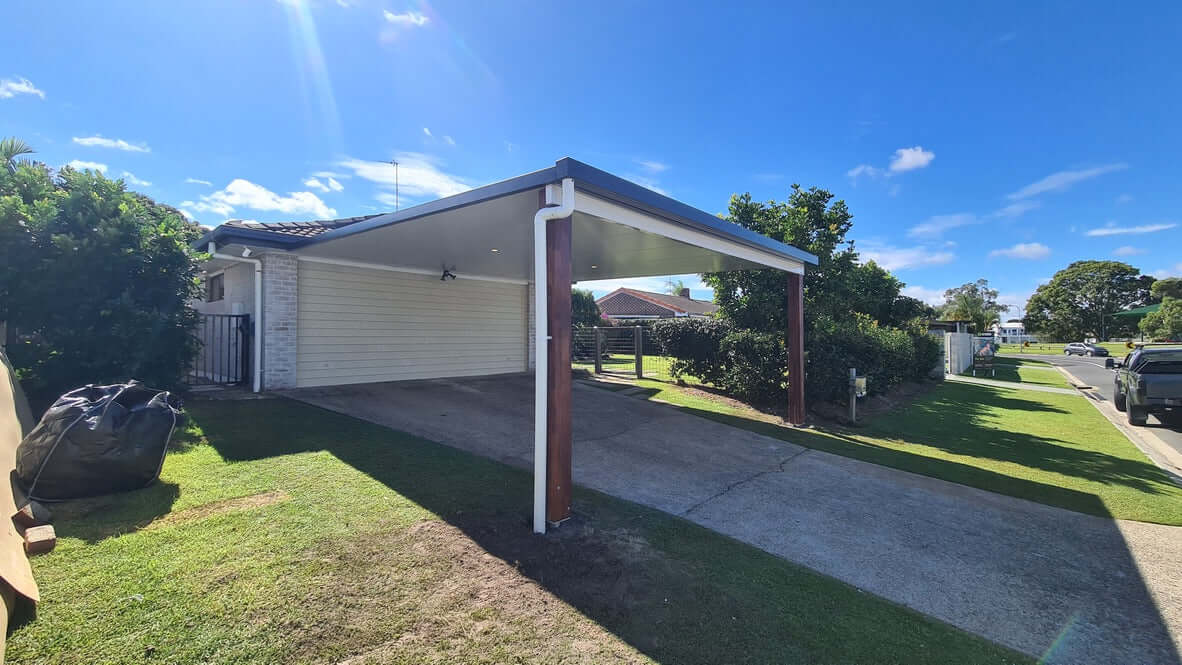 Attached Insulated Patio/Carport Metal Fascia 8 x 2.4m