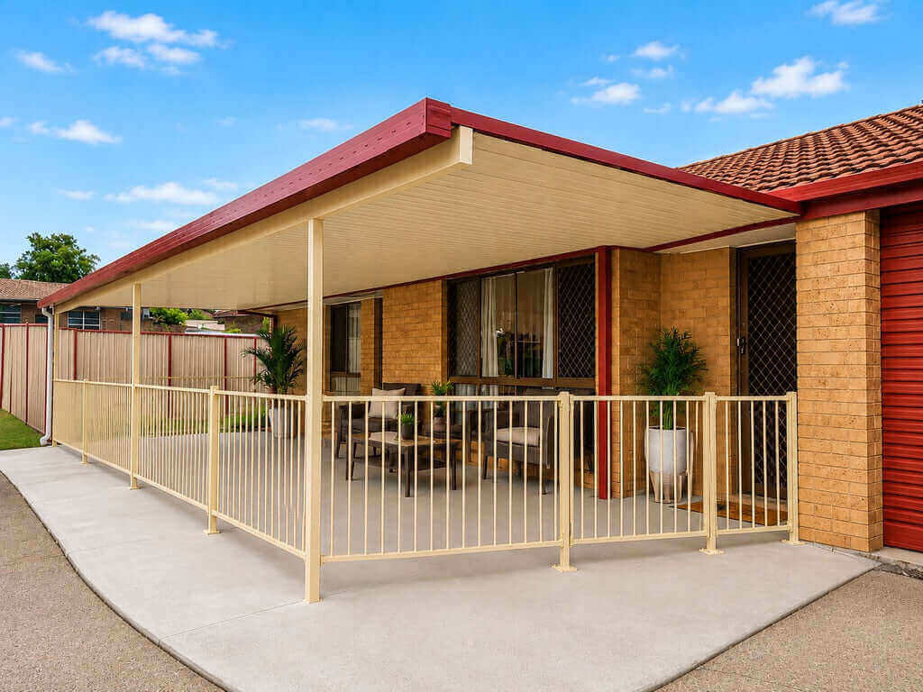 DIY Kit: V-Line Single Skin Patio/Carport Attached To Metal Fascia 8 x 5.6m