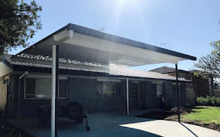 DIY Kit: V-Line Single Skin Patio/Carport Flyover 12 x 4.1m