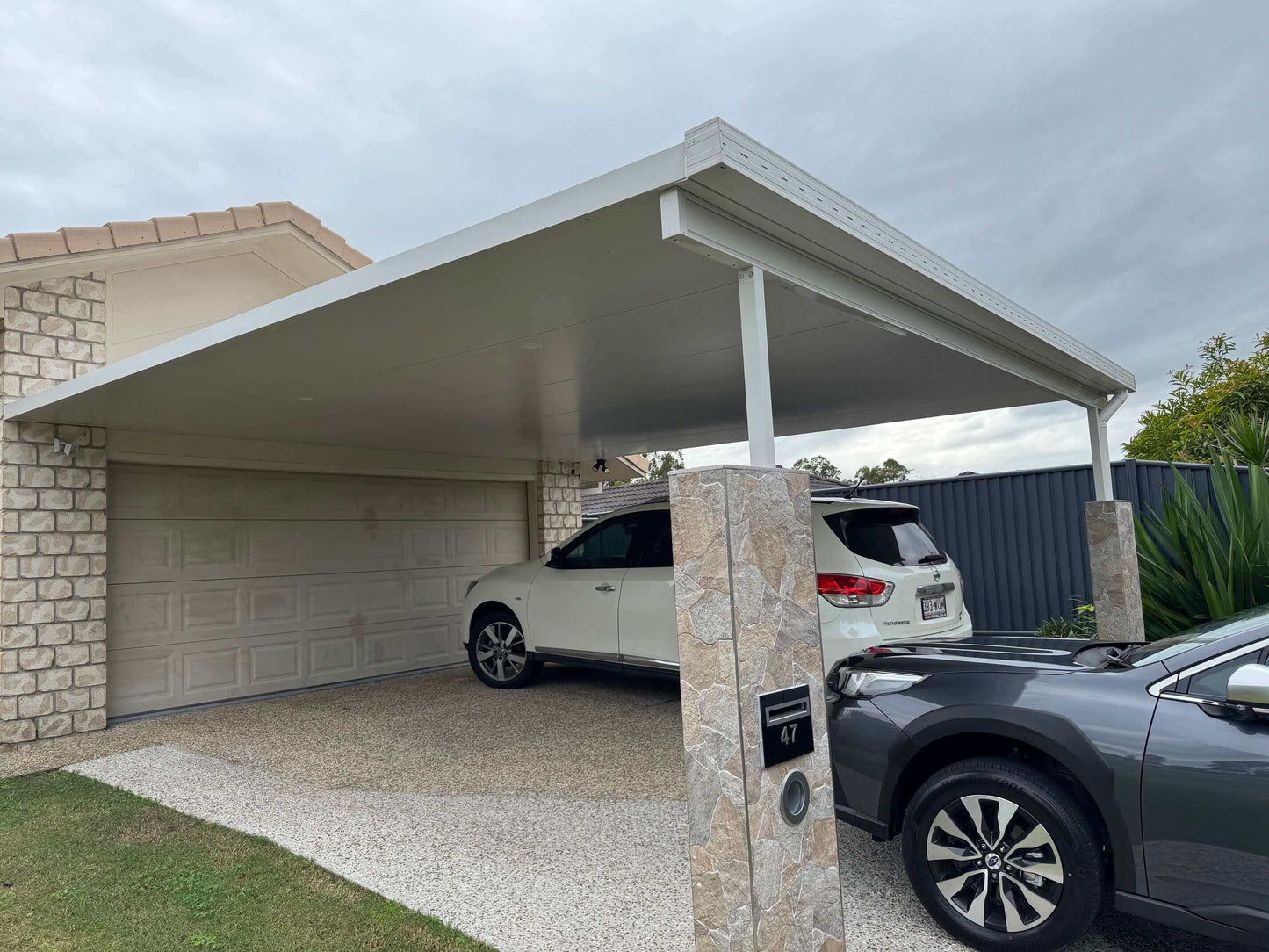 DIY Kit: V-Line Single Skin Patio/Carport Attached To Masonry/Brick/Concrete Wall 5 x 5.1m