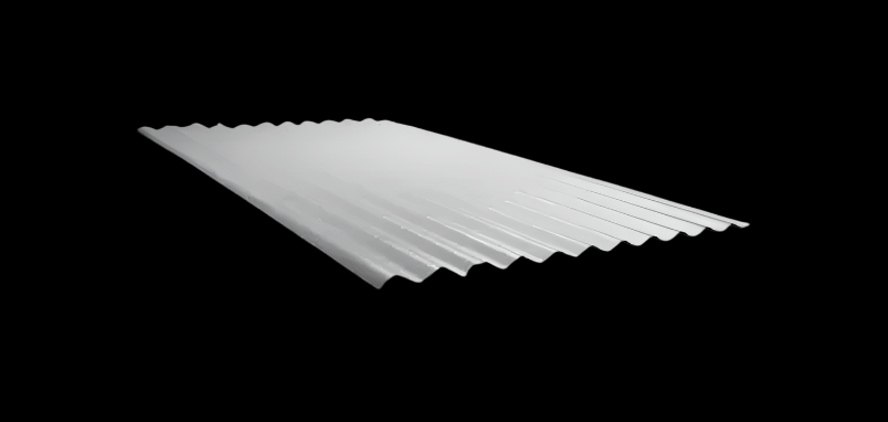 Corrugated Single Skin Roofing Sheet With 1m Cover per Lm