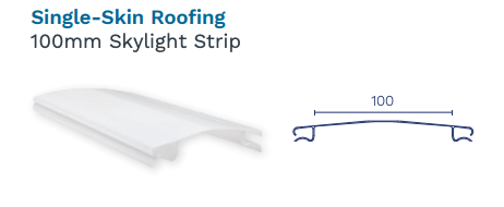 V-Line light strip panel in three lengths 4m, 6m and 7.5m each are 100mm wide