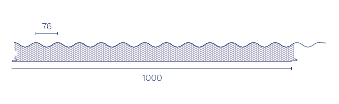 Corrugated Insulated Roofing Panels per Lm (Minimum Length 1.8m)