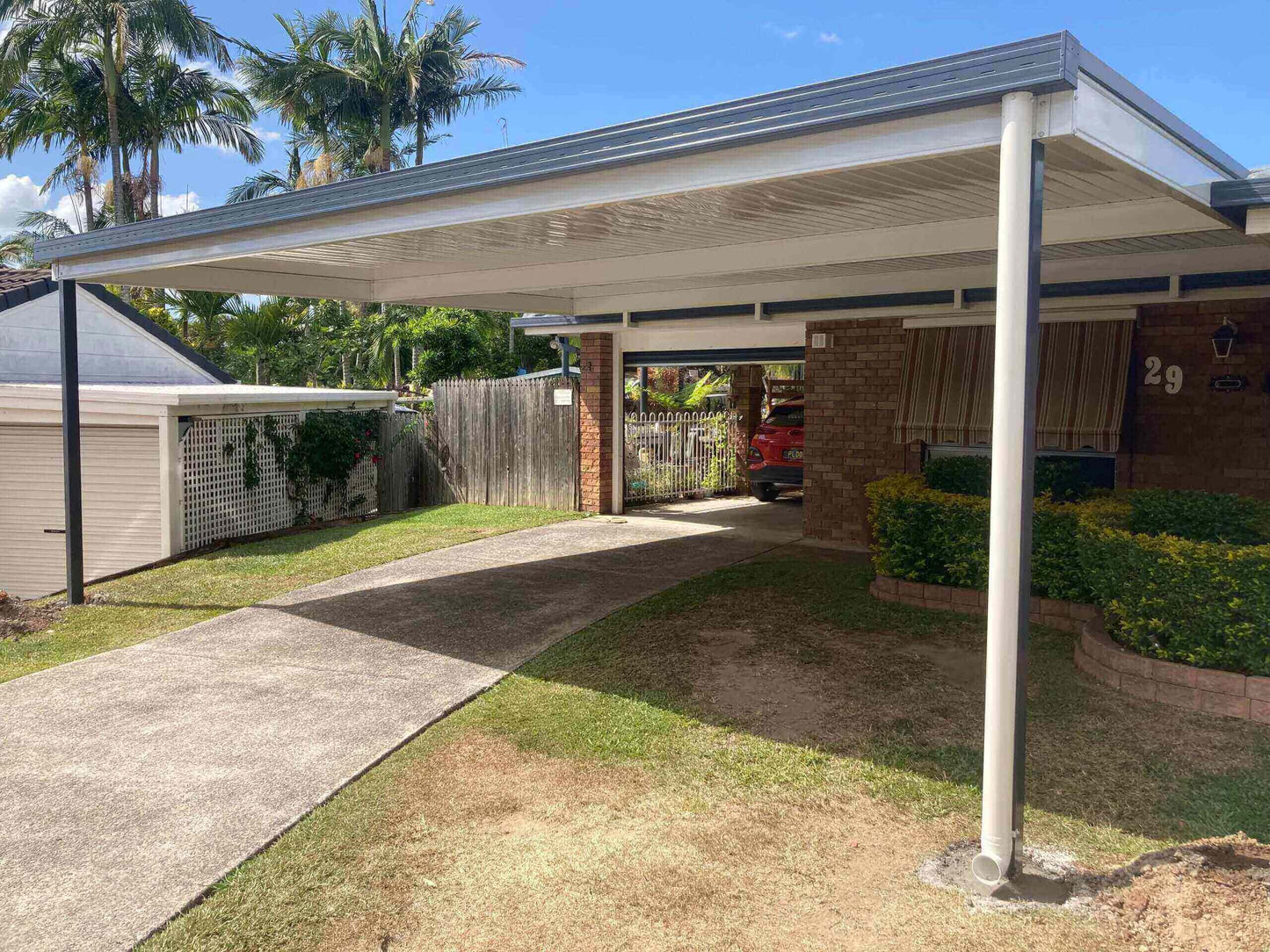 DIY Kit: V-Line Single Skin Patio/Carport Flyover 7 x 3.7m