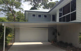 Attached Insulated Patio/Carport Masonry/Brick/Concrete Wall 8 x 2.9m