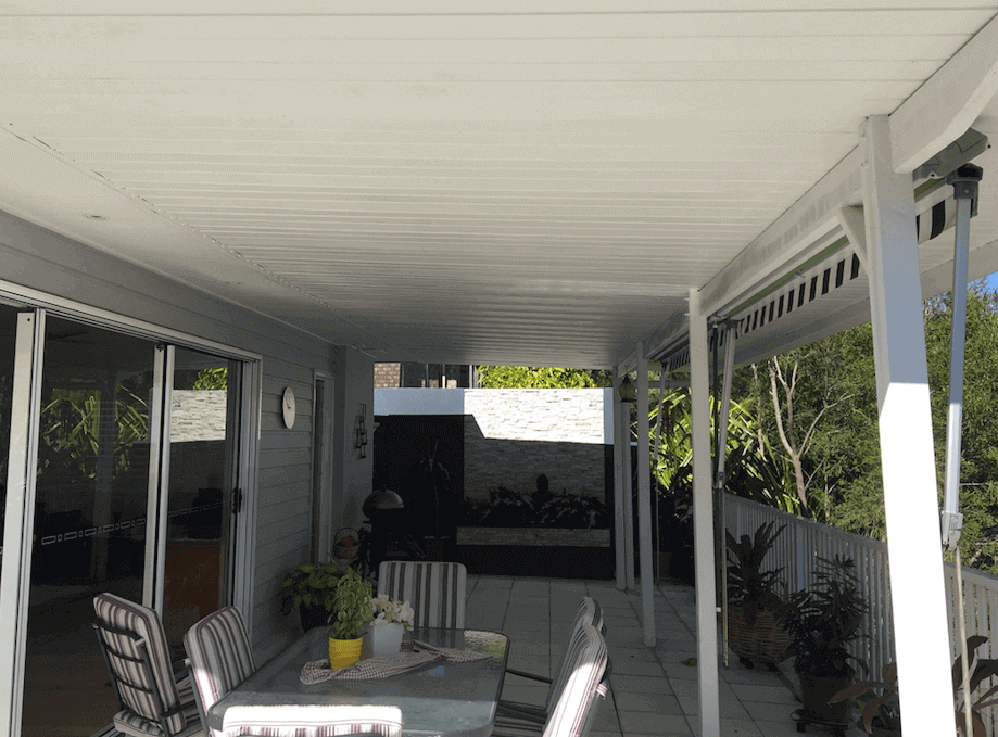 DIY Kit: V-Line Single Skin Patio/Carport Attached To Masonry/Brick/Concrete Wall 8 x 4.0m