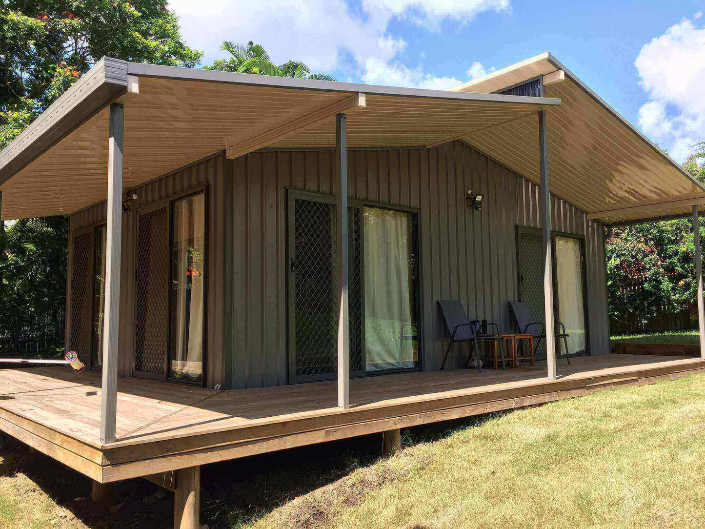 DIY Kit: V-Line Single Skin Patio/Carport Attached To Masonry/Brick/Concrete Wall 3 x 3.6m