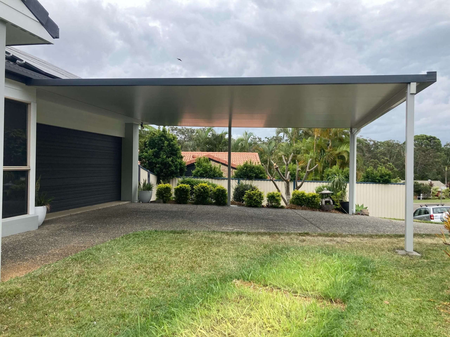 Attached Insulated Patio/Carport Masonry/Brick/Concrete Wall 14 x 5.0m