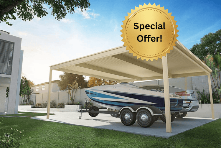 FREE STANDING DOUBLE CARPORT 6.125M X 6.150M (NON CYCLONIC )