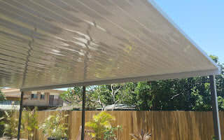 DIY Kit: V-Line Single Skin Patio/Carport Flyover 12 x 4.1m
