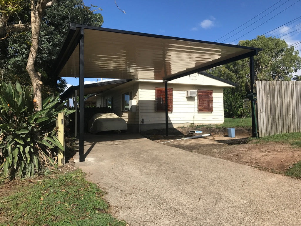 Paso elevado aislado para patio o cochera de 8 x 3,0 m