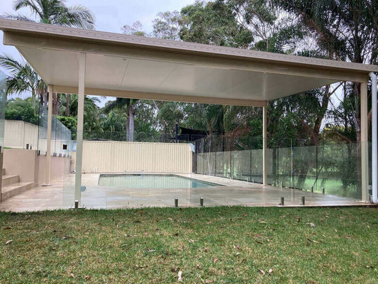 DIY Kit: V-Line Single Skin Patio/Carport Free Standing 10 x 5.0m with posts on slab