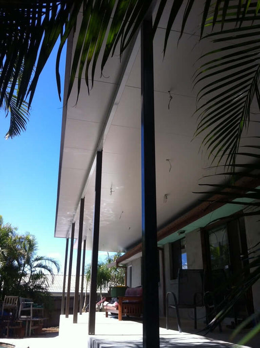 DIY Kit: V-Line Single Skin Patio/Carport Attached To Timber Fascia 10 x 1.5m