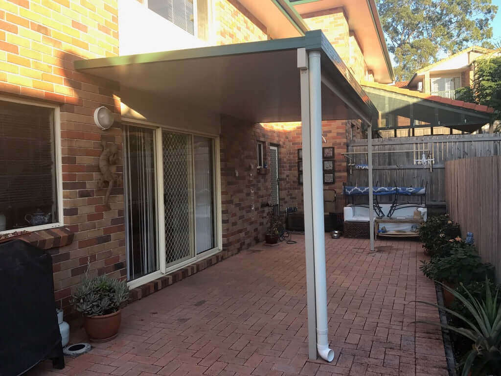 DIY Kit: V-Line Single Skin Patio/Carport Attached To Timber Wall 11 x 1.8m