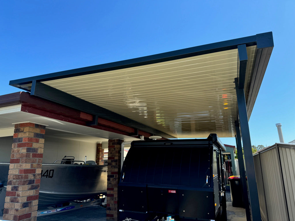 DIY Kit: V-Line Single Skin Patio/Carport Flyover 6 x 3.5m