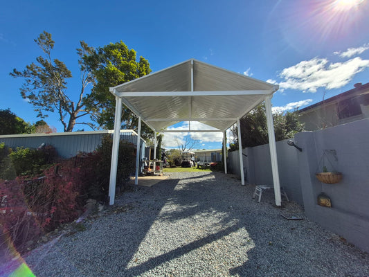 DIY Free Standing Gable V-Line Single Skin 3 x 3.0m with posts into footings