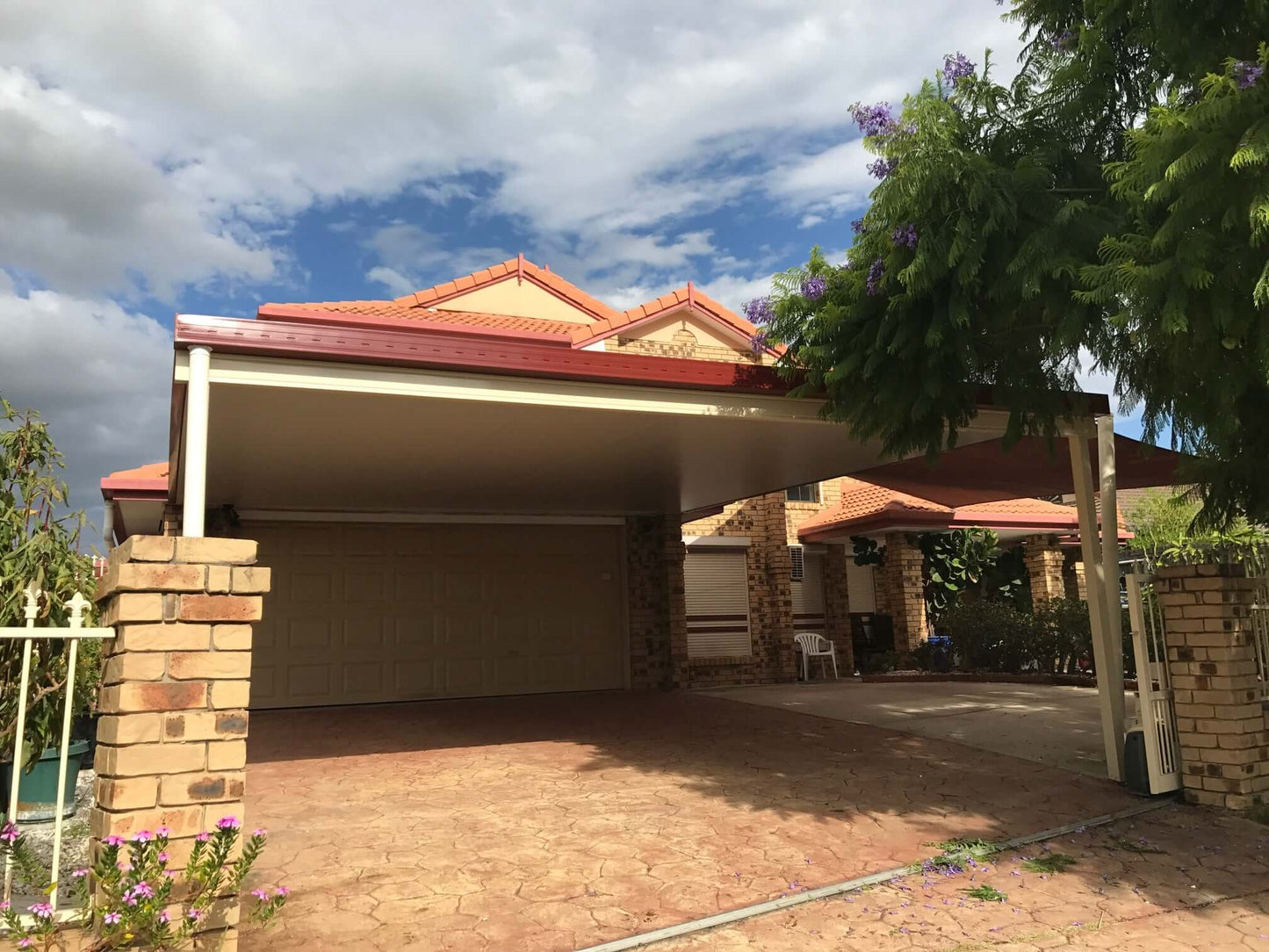 DIY Kit: V-Line Single Skin Patio/Carport Attached To Masonry/Brick/Concrete Wall 10 x 6.0m with 900mm overhang