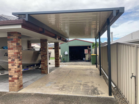 V-Line Single Skin Patio/Carport Flyover 13 x 3.1m