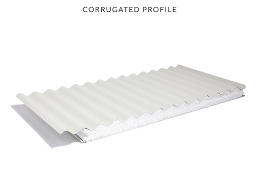 10 x 75mm Insulated Corrugated Panels @ 4.940m