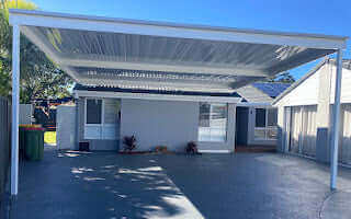 V-Line Single Skin Patio/Carport Flyover 12 x 4.0m