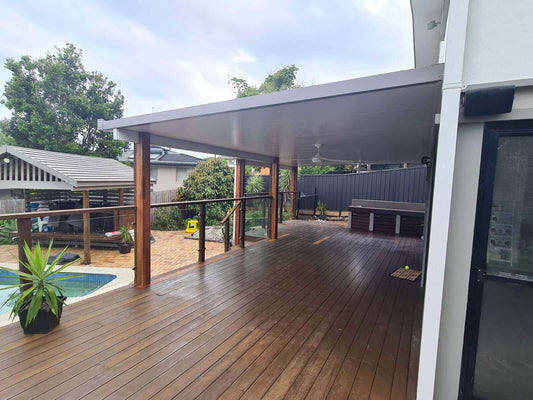 Attached Insulated Patio/Carport Masonry/Brick/Concrete Wall 8 x 6.0m