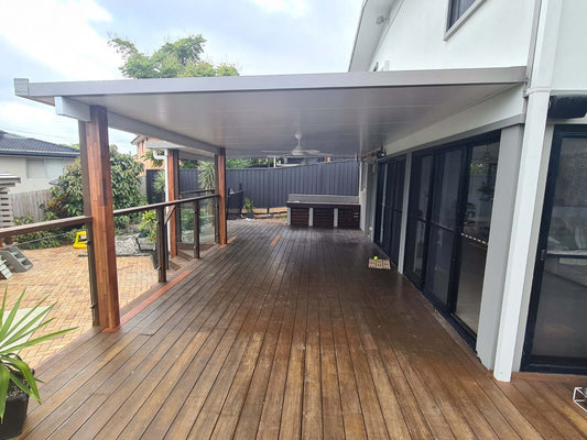 Attached Insulated Patio/Carport Masonry/Brick/Concrete Wall 7.5 x 4.0m