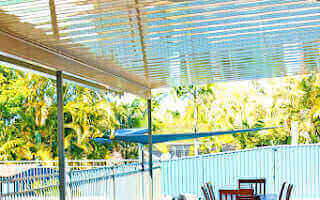 DIY Kit: V-Line Single Skin Patio/Carport Attached To Masonry/Brick/Concrete Wall 10 x 2.2m