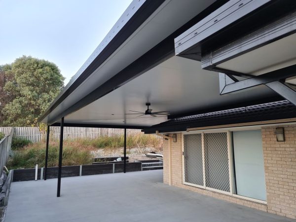 Ausdeck insulated roof panels in flyover patio kit and carport kit