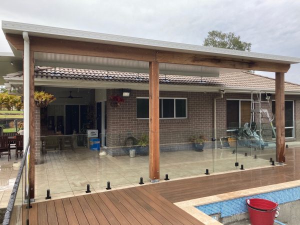 Ausdeck insulated panels in flyover patio kit